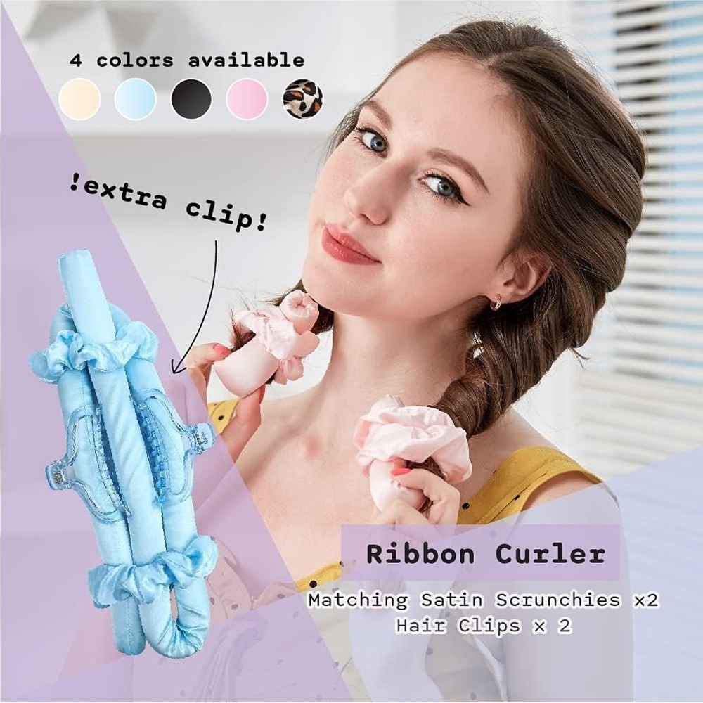 Blue‎ Heatless Curling Rod for natural wavesNWT